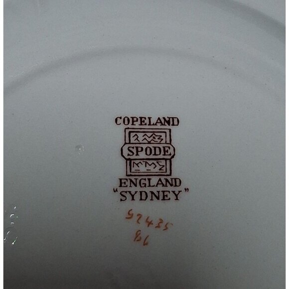 Copeland Spode Sydney Floral Luncheon Plate 8 7/8 Inches Bone China England Vtg - Picture 4 of 5